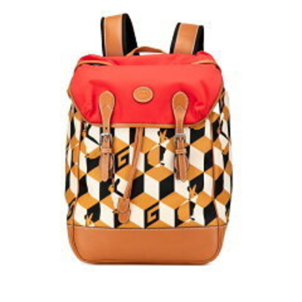 Gucci Interlocking Gg Backpack Brown Beige Red - image 2